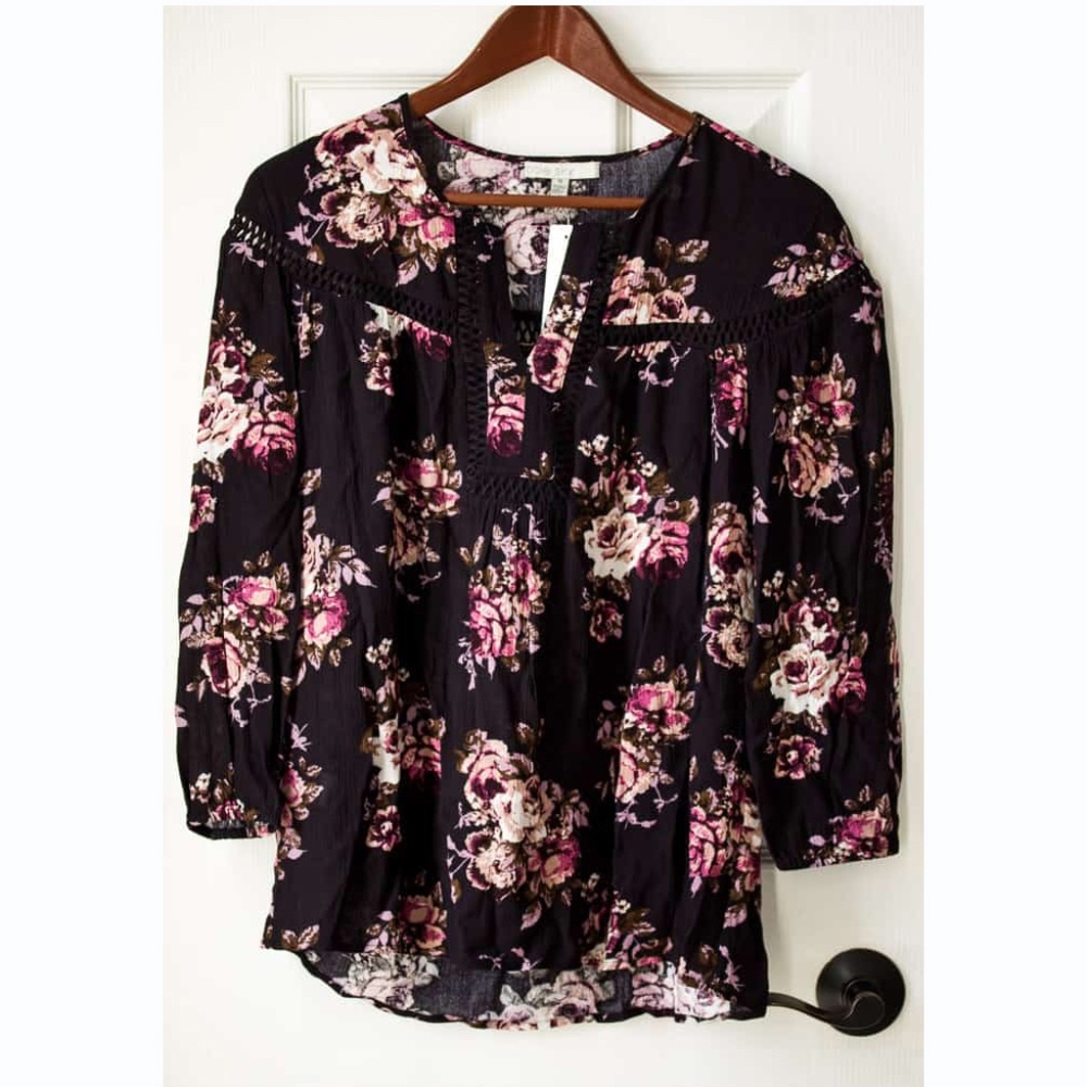 Stitch Fix Daniel Rain Gardenia Crochet Detail Top